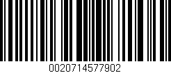 Código de barras (EAN, GTIN, SKU, ISBN): '0020714577902'