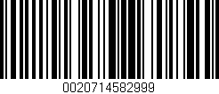 Código de barras (EAN, GTIN, SKU, ISBN): '0020714582999'