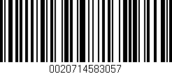 Código de barras (EAN, GTIN, SKU, ISBN): '0020714583057'