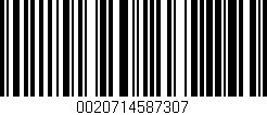 Código de barras (EAN, GTIN, SKU, ISBN): '0020714587307'