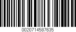 Código de barras (EAN, GTIN, SKU, ISBN): '0020714587635'