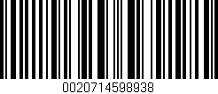 Código de barras (EAN, GTIN, SKU, ISBN): '0020714598938'
