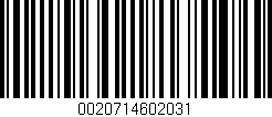 Código de barras (EAN, GTIN, SKU, ISBN): '0020714602031'