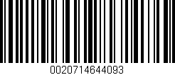 Código de barras (EAN, GTIN, SKU, ISBN): '0020714644093'