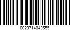 Código de barras (EAN, GTIN, SKU, ISBN): '0020714649555'