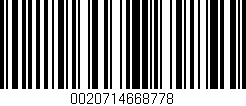 Código de barras (EAN, GTIN, SKU, ISBN): '0020714668778'