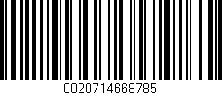Código de barras (EAN, GTIN, SKU, ISBN): '0020714668785'