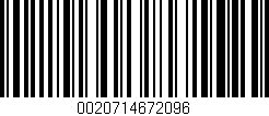 Código de barras (EAN, GTIN, SKU, ISBN): '0020714672096'