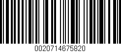 Código de barras (EAN, GTIN, SKU, ISBN): '0020714675820'