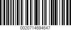 Código de barras (EAN, GTIN, SKU, ISBN): '0020714694647'