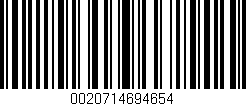 Código de barras (EAN, GTIN, SKU, ISBN): '0020714694654'