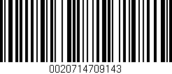 Código de barras (EAN, GTIN, SKU, ISBN): '0020714709143'
