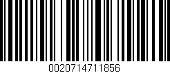 Código de barras (EAN, GTIN, SKU, ISBN): '0020714711856'