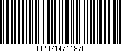 Código de barras (EAN, GTIN, SKU, ISBN): '0020714711870'