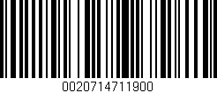 Código de barras (EAN, GTIN, SKU, ISBN): '0020714711900'