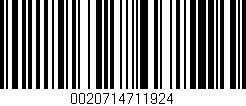 Código de barras (EAN, GTIN, SKU, ISBN): '0020714711924'
