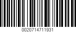 Código de barras (EAN, GTIN, SKU, ISBN): '0020714711931'