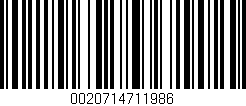 Código de barras (EAN, GTIN, SKU, ISBN): '0020714711986'