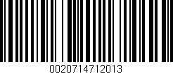 Código de barras (EAN, GTIN, SKU, ISBN): '0020714712013'