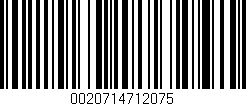 Código de barras (EAN, GTIN, SKU, ISBN): '0020714712075'