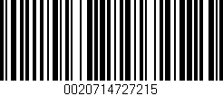 Código de barras (EAN, GTIN, SKU, ISBN): '0020714727215'