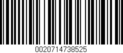 Código de barras (EAN, GTIN, SKU, ISBN): '0020714738525'