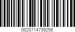 Código de barras (EAN, GTIN, SKU, ISBN): '0020714739256'