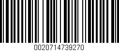 Código de barras (EAN, GTIN, SKU, ISBN): '0020714739270'