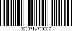 Código de barras (EAN, GTIN, SKU, ISBN): '0020714739287'