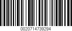 Código de barras (EAN, GTIN, SKU, ISBN): '0020714739294'