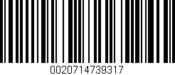 Código de barras (EAN, GTIN, SKU, ISBN): '0020714739317'