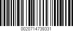 Código de barras (EAN, GTIN, SKU, ISBN): '0020714739331'