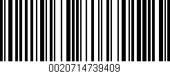 Código de barras (EAN, GTIN, SKU, ISBN): '0020714739409'