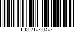 Código de barras (EAN, GTIN, SKU, ISBN): '0020714739447'