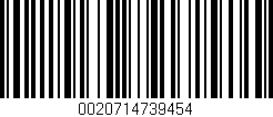 Código de barras (EAN, GTIN, SKU, ISBN): '0020714739454'