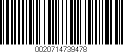 Código de barras (EAN, GTIN, SKU, ISBN): '0020714739478'
