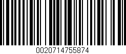 Código de barras (EAN, GTIN, SKU, ISBN): '0020714755874'