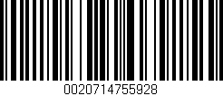 Código de barras (EAN, GTIN, SKU, ISBN): '0020714755928'