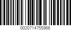 Código de barras (EAN, GTIN, SKU, ISBN): '0020714755966'