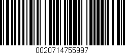 Código de barras (EAN, GTIN, SKU, ISBN): '0020714755997'