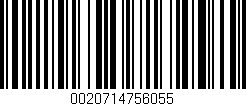 Código de barras (EAN, GTIN, SKU, ISBN): '0020714756055'