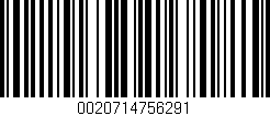 Código de barras (EAN, GTIN, SKU, ISBN): '0020714756291'