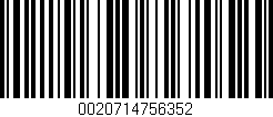Código de barras (EAN, GTIN, SKU, ISBN): '0020714756352'