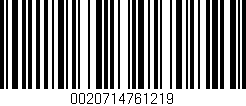Código de barras (EAN, GTIN, SKU, ISBN): '0020714761219'