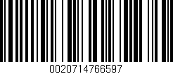Código de barras (EAN, GTIN, SKU, ISBN): '0020714766597'