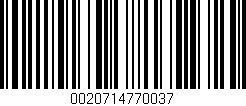 Código de barras (EAN, GTIN, SKU, ISBN): '0020714770037'