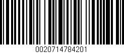 Código de barras (EAN, GTIN, SKU, ISBN): '0020714784201'