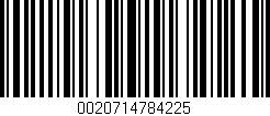 Código de barras (EAN, GTIN, SKU, ISBN): '0020714784225'