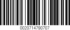 Código de barras (EAN, GTIN, SKU, ISBN): '0020714790707'