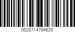 Código de barras (EAN, GTIN, SKU, ISBN): '0020714794620'